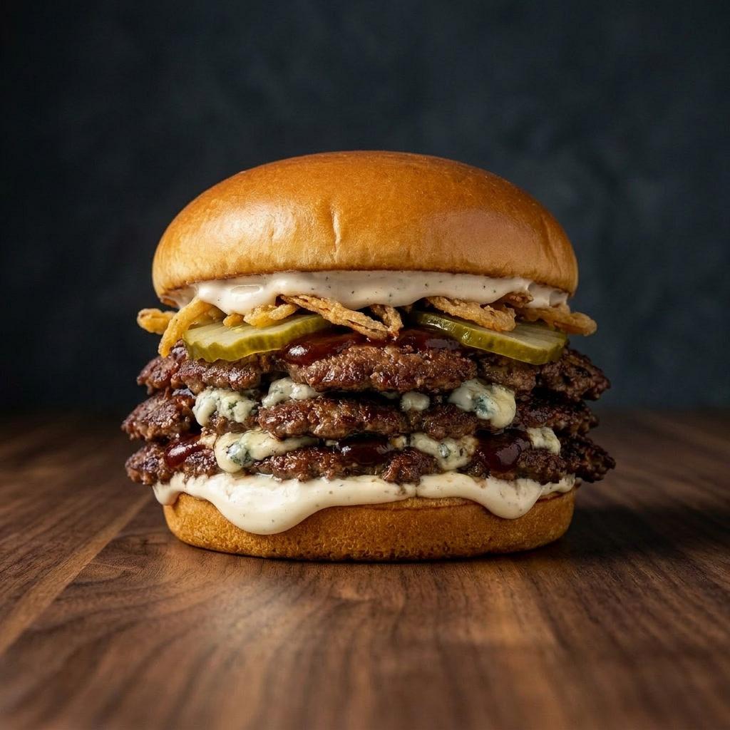 Triple BBQ Blue Cheese Smash