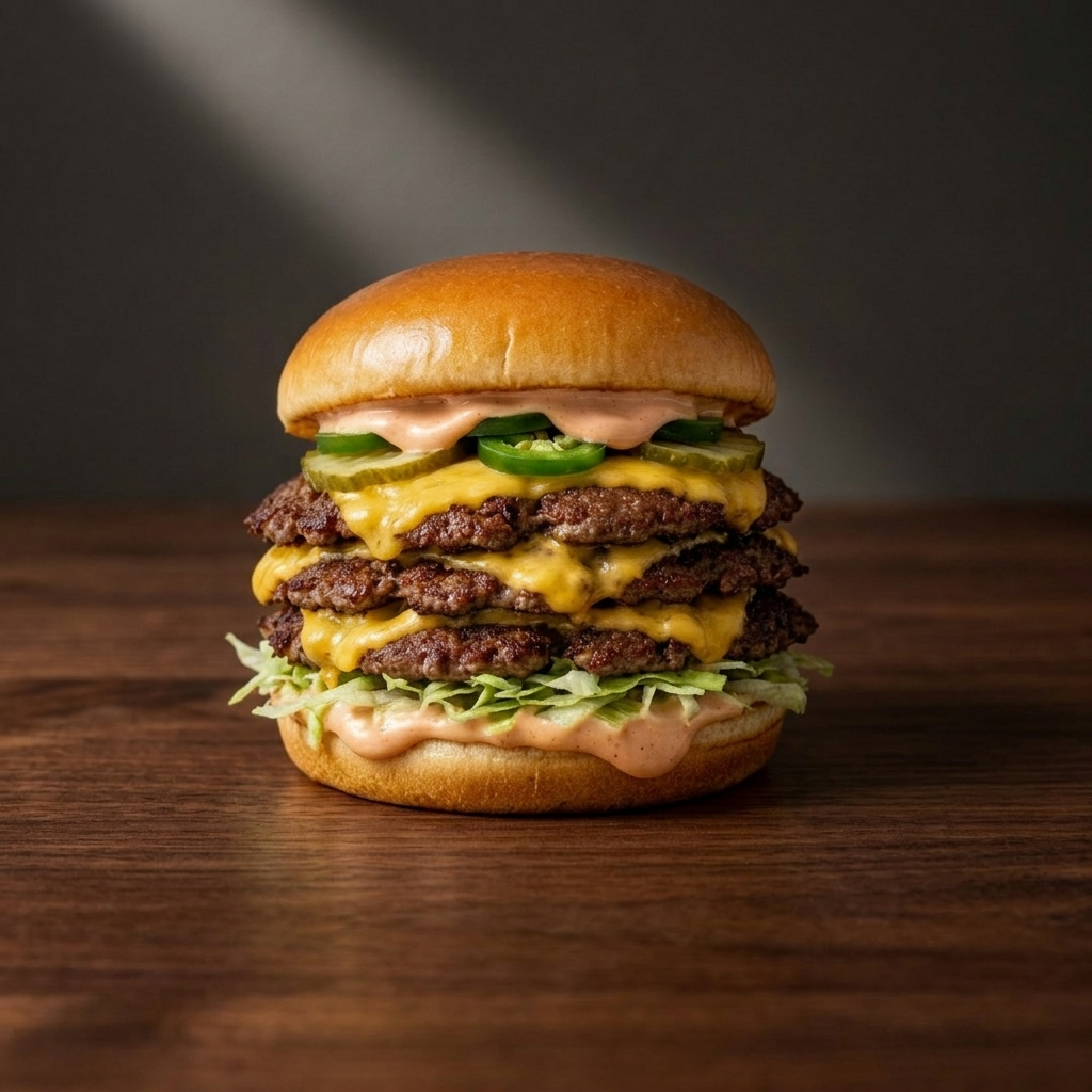 Triple Jalapeño Smash Burger