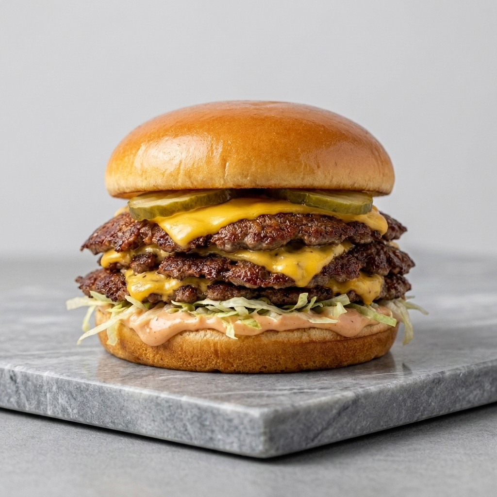 Triple Classic Smash Burger