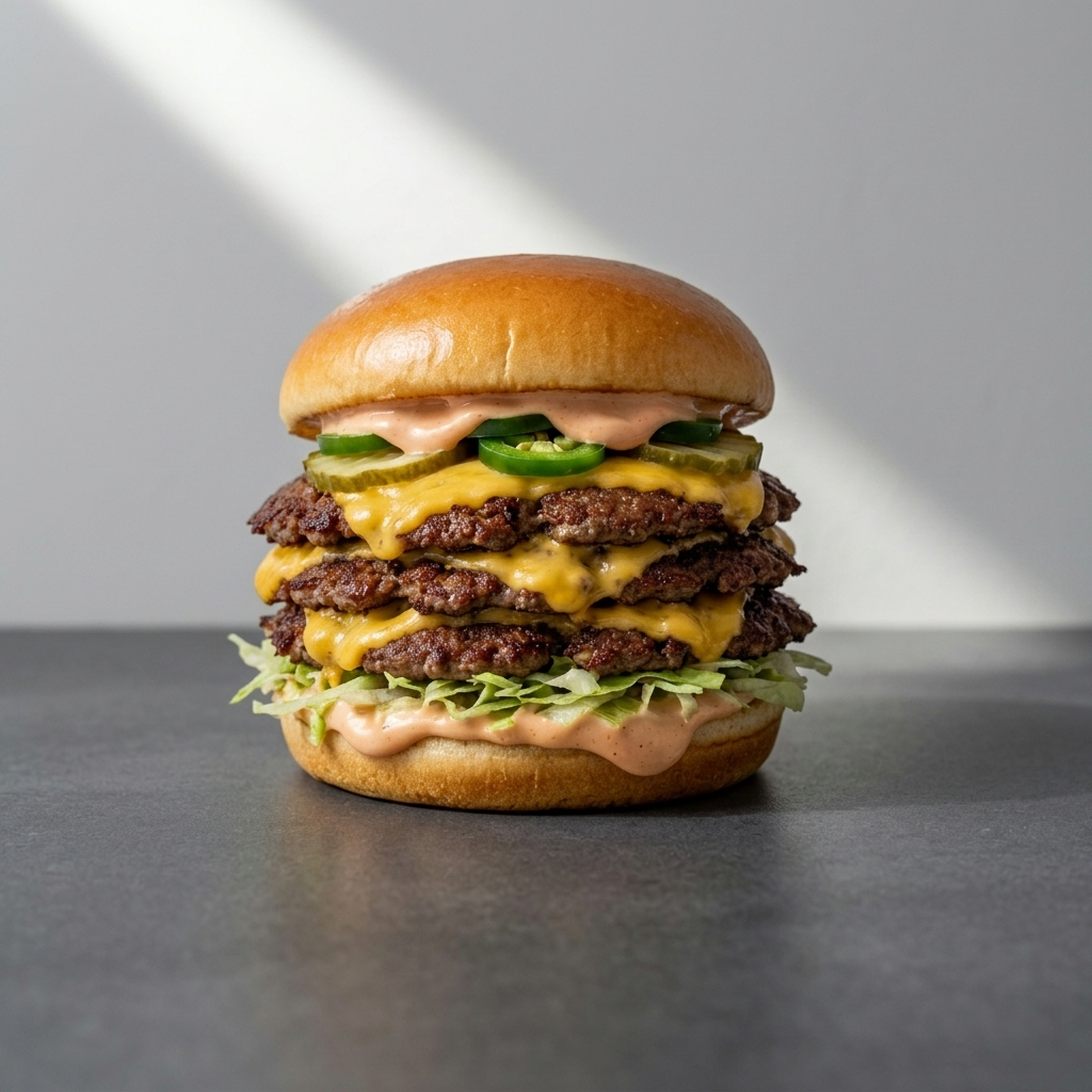 Triple Jalapeño Smash Burger
