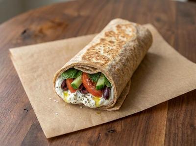 Labneh with Veggies Sandwich