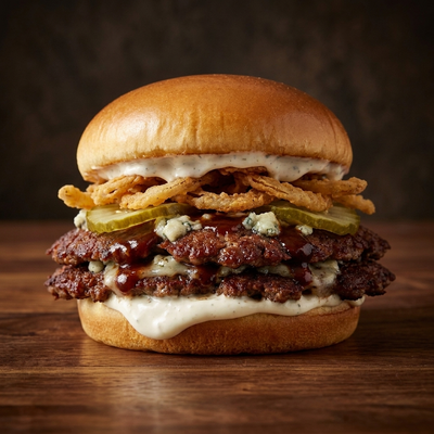 Double BBQ Blue Cheese Smash