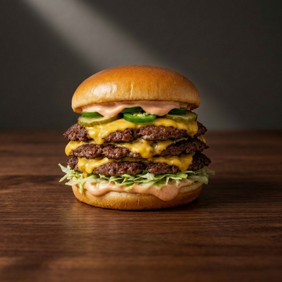 Triple Jalapeño Smash Burger