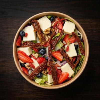 Halloumi And Berries Salad