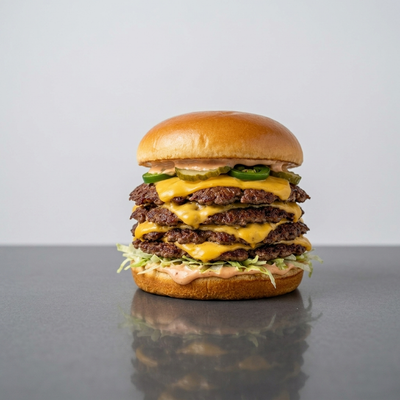 Quadruple Jalapeno Smash Burger
