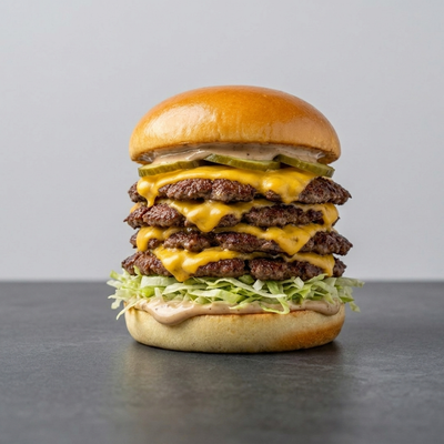 Quadruple Truffle Smash Burger