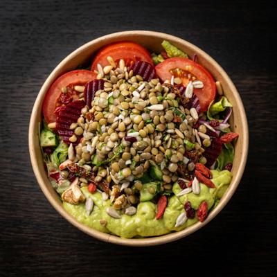 Beetroot Avocado And Lentil Superfood Salad